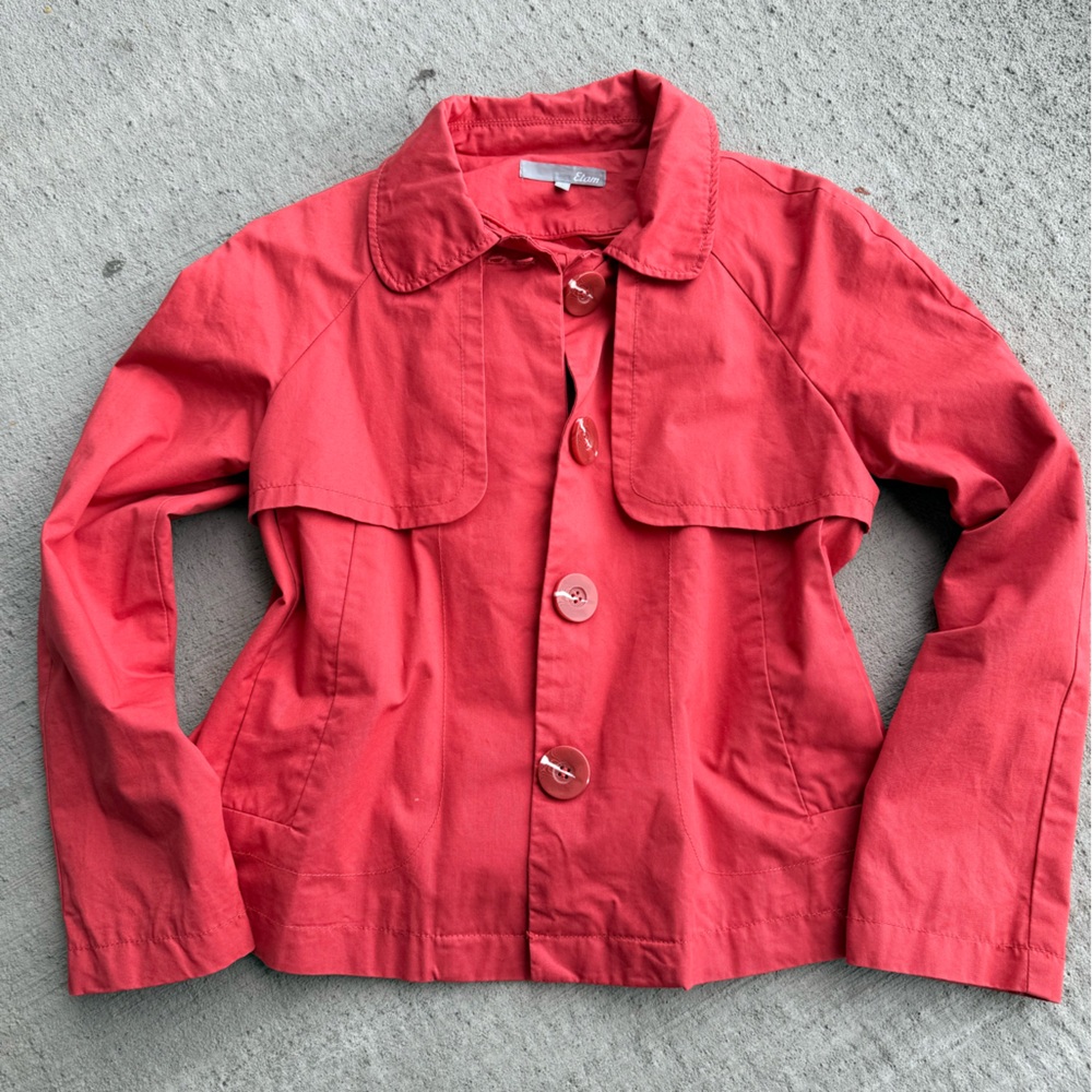 short red trench coat